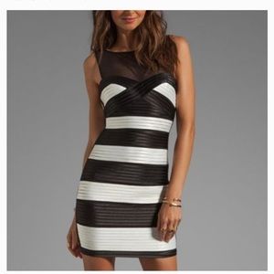 BCBG black and white bandage dress